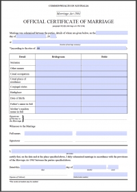 AGD to provide PDF writable Marriage Forms for celebrants